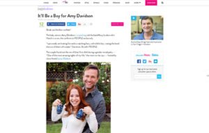 Amy Davidson using Stride Rite Sneakers in a People Babies Blog Article
