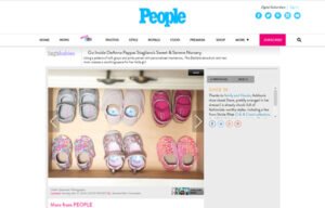 DeAnna Stagliano using Stride Rite Sneakers in a People Babies Blog Article