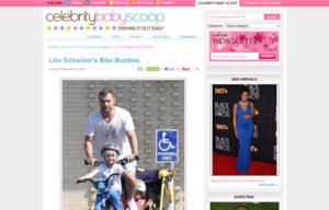 Liev Schreiber using Stride Rite Sneakers in a Celebrity Baby Scoop Blog Article