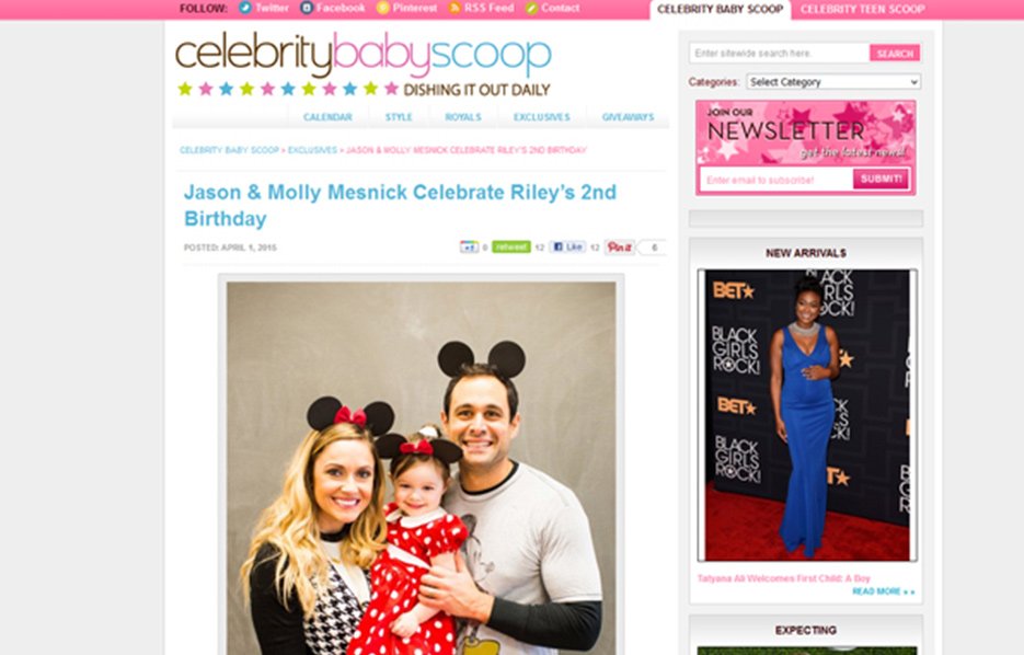 Molly Mesnick using Stride Rite Sneakers in a Celebrity Baby Scoop Blog Article