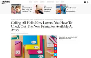 Avery products in a She Finds Blog Article