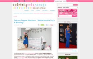DeAnna Stagliano using Carousel Desing products in a Celebrity Baby Scoop Blog Article