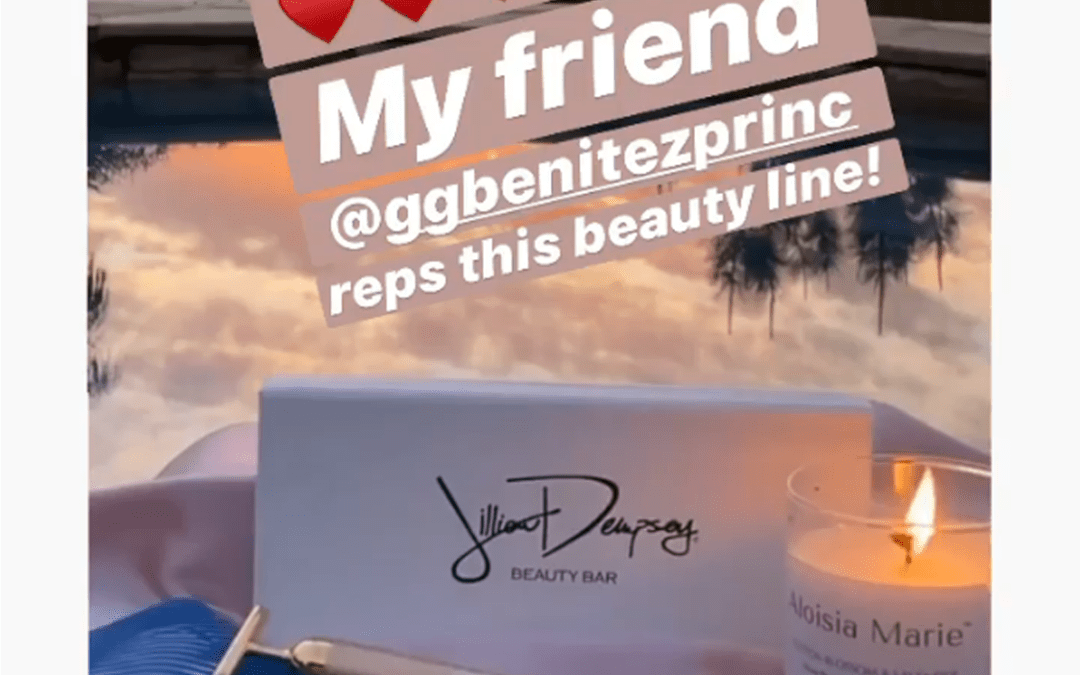 Amy Davidson Mentioning Aloisia Beauty and GG Benitez in her instagram Stories