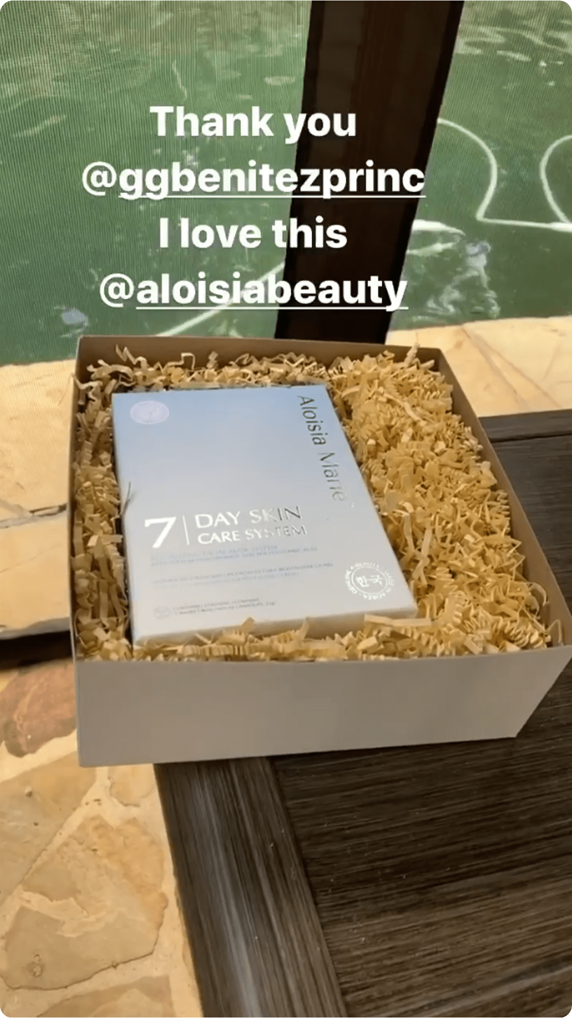 Bambi Benson Mentioning Aloisia Beauty and GG Benitez in her instagram Stories