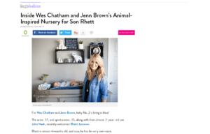 Celebrity Jenn Brown using evolur products in a People Babies Blog Article
