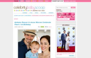 Autumns Reeser using Mabel's labels products in a Celebrity Baby Scoop Blog Article