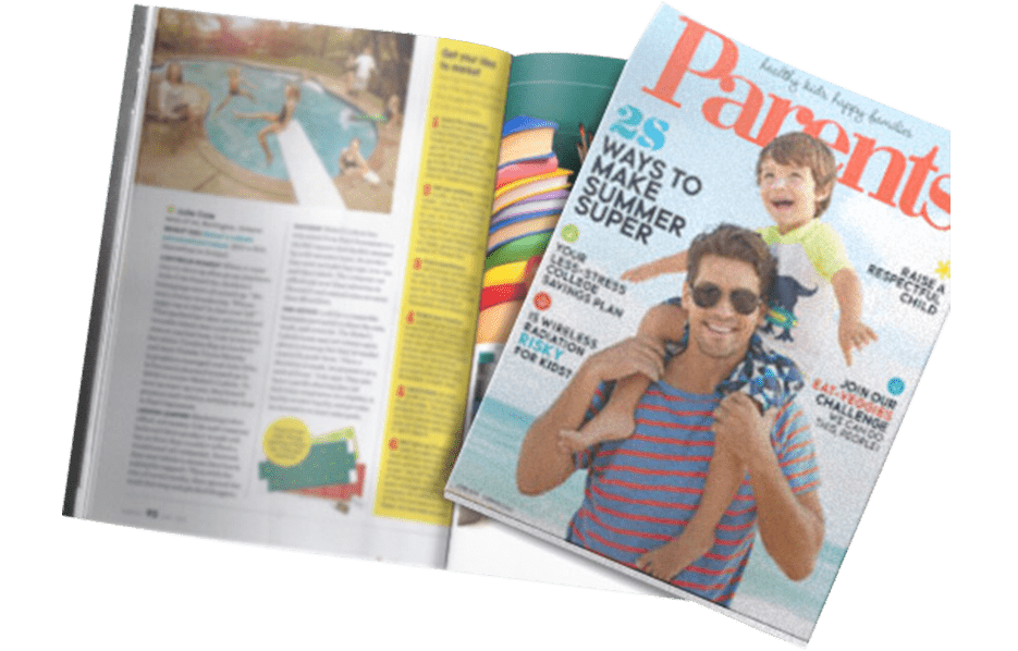 Mabel's labels products in a Parents Magazine Article