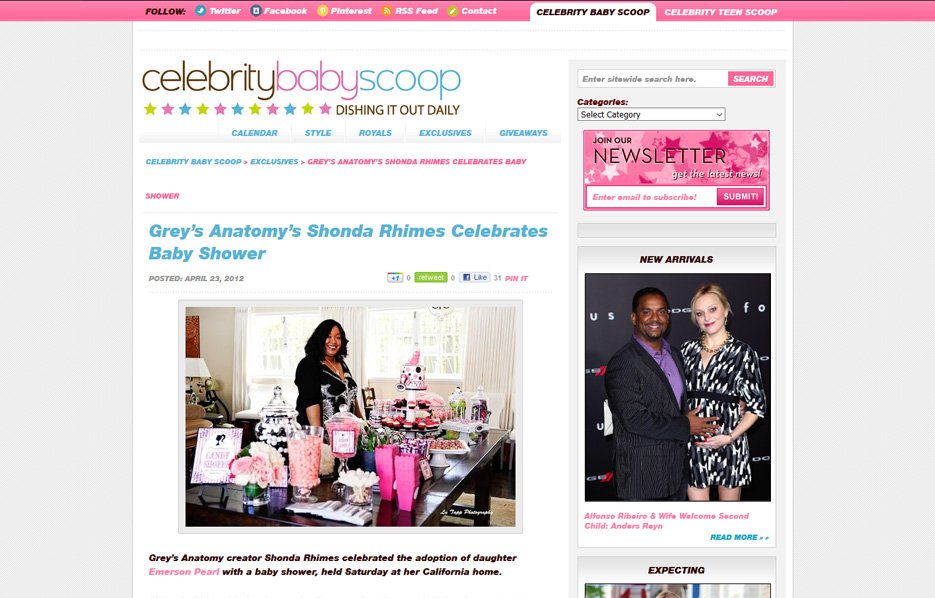 Mabel's labels products in a Celebrity Baby Scoop Blog Article