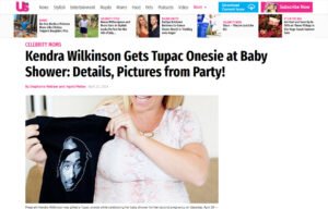 Kendra Wilkinson using Posh Mommy products in a US Weekly Magazine Blog Article