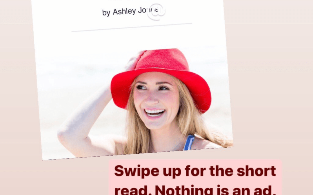 Ashley Jones mentioning parenting Magazine in her Instagram Stories