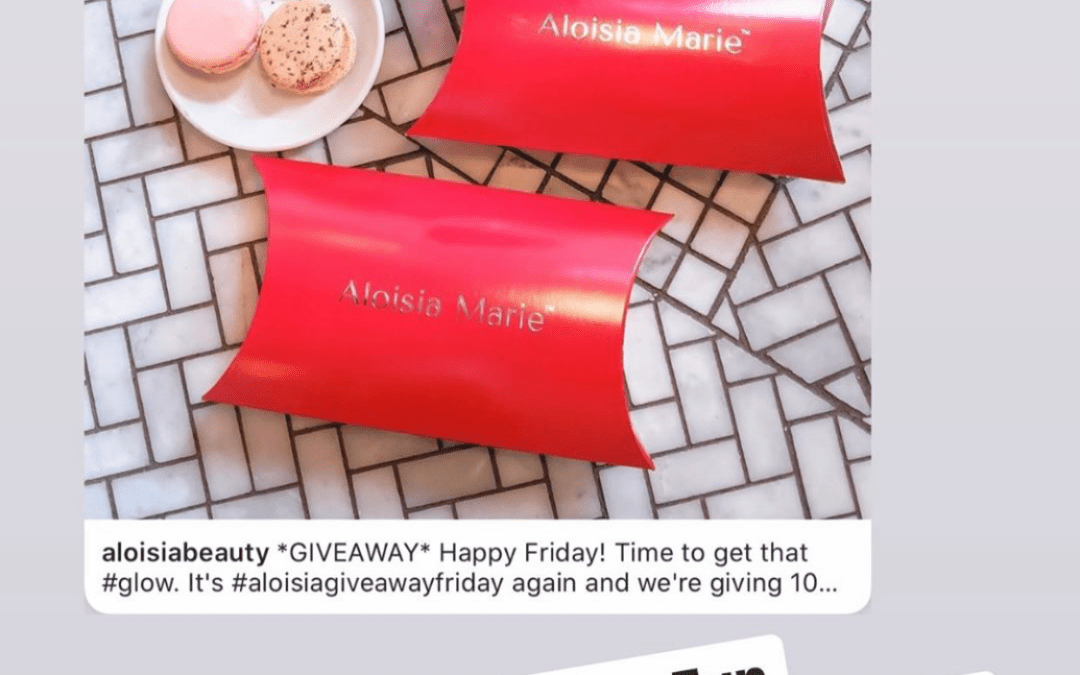 Ashley Jones mentioning Aloisa Beauty in her Instagram Stories