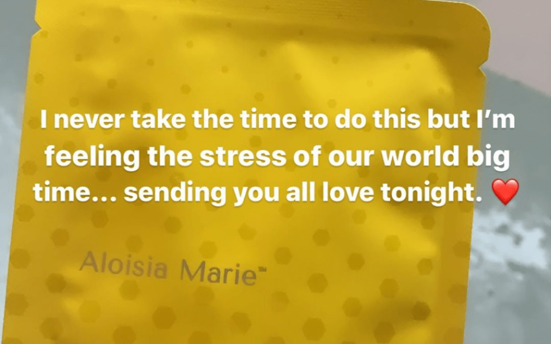 Marla Sokoloff mentioning Aloisa Beauty in her Instagram Stories